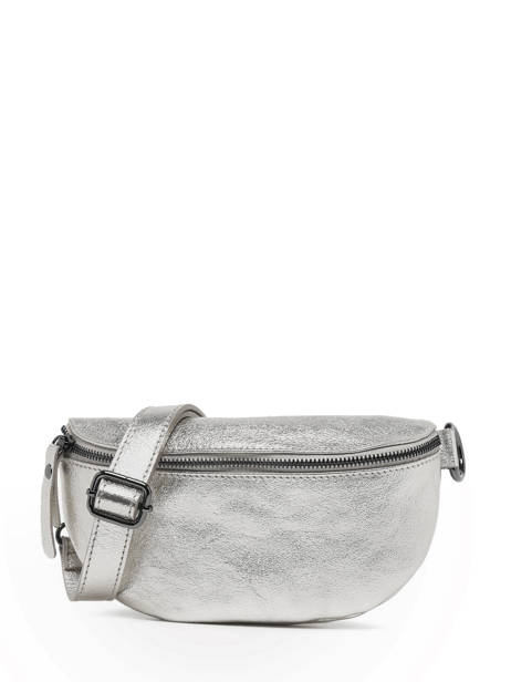 Sac Banane Nine Cuir Milano Argent nine NI19091N