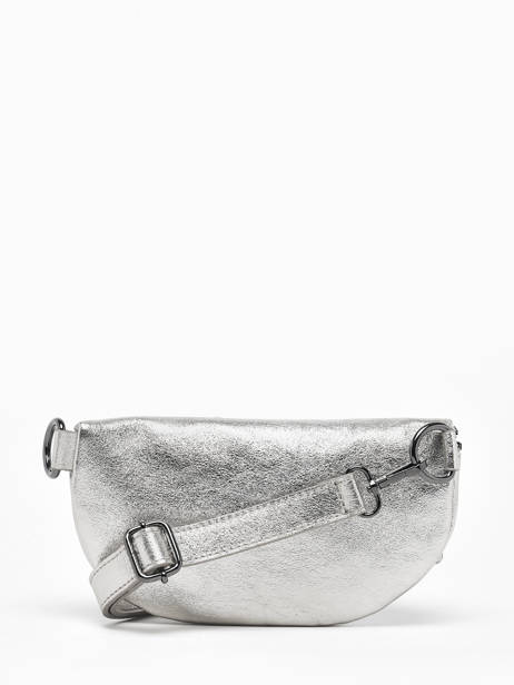 Sac Banane Nine Cuir Milano Argent nine NI19091N vue secondaire 4