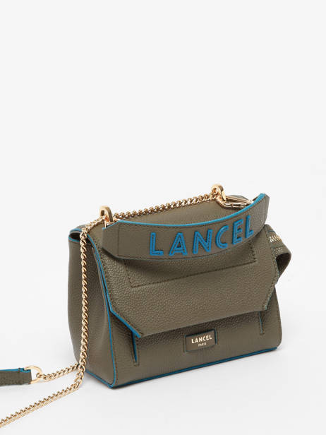 Small Leather Ninon Crossbody Bag Lancel Green ninon A11745 other view 2