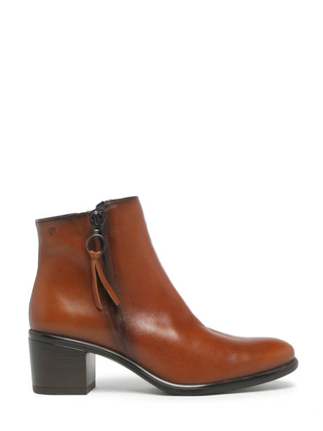 Bottines à Talon Lexi En Cuir Dorking Marron women D8606