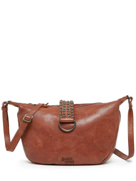 Leather Toscane Crossbody Bag Basilic pepper Brown toscane BTOS04