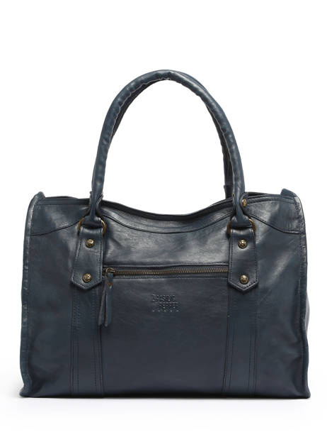 Sac Shopping  Cow Cuir Basilic pepper Bleu cow BCOW31