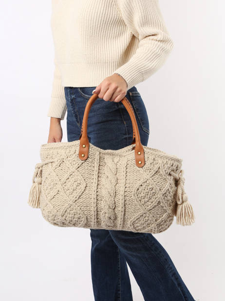 Woolen 24h Satchel Gerard darel Beige wool D406 other view 1