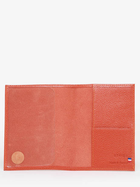 Passport Holder Madras Leather Etrier Orange madras EMAD025 other view 1