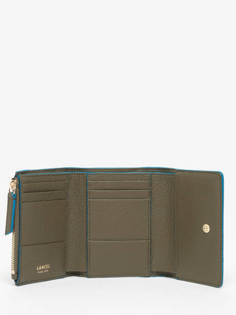 Leather Flap Wallet Premier Flirt Lancel Green premier flirt A10526 other view 1