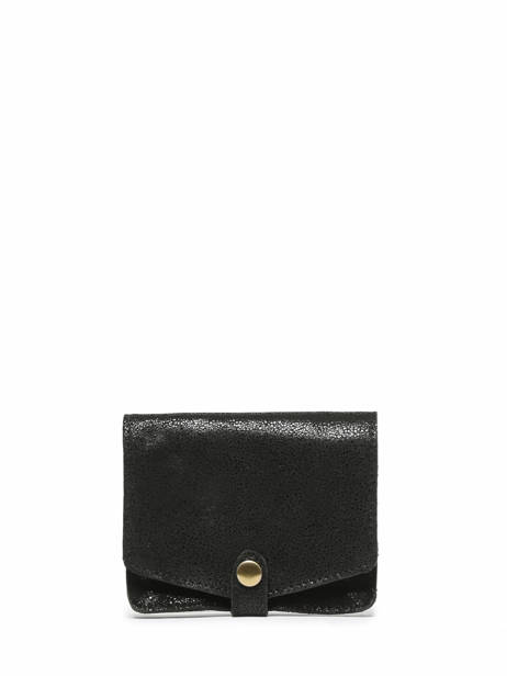 Coin Purse Leather Pieces Black soffia 17144892