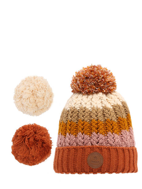 Hat With Removable Pompom Cabaia Orange hats PALOMA