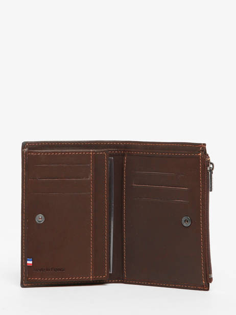 Wallet With Coin Purse Oil Leather Etrier Brown oil EOIL619 other view 1