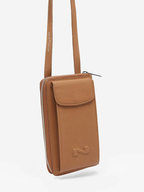 Etui Téléphone Pocket Cuir Nathan baume Marron n city 3 vue secondaire 2
