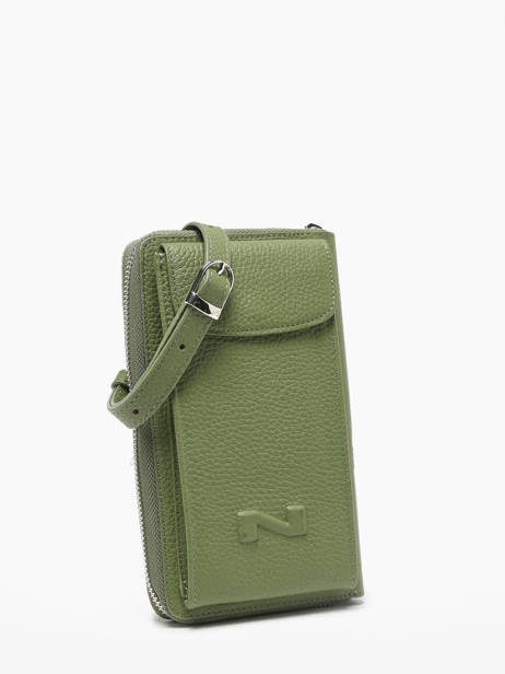 Leather Pocket Phone Pouch Nathan baume Green egee 3 other view 2