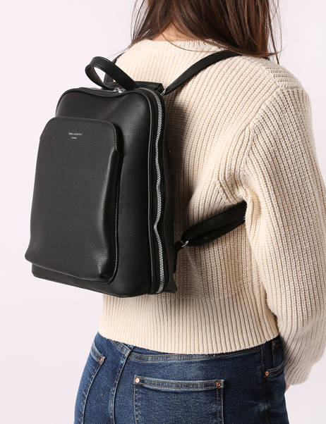 Shoulder Strap Backpack Miniprix Black sable M9396 other view 1