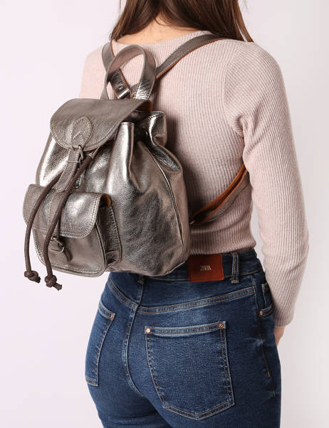 Sac à Dos Lebaroudeur Paul marius Gris vintage BAROUDEU vue secondaire 1