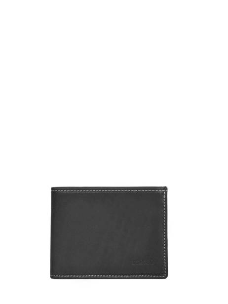 Leather Wallet Oil Etrier Black oil EOIL121