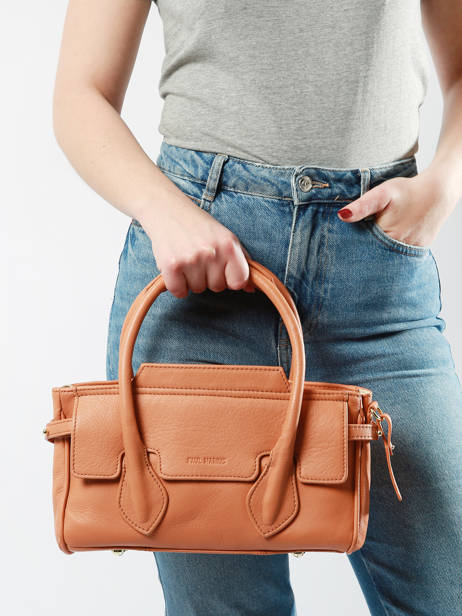 Leather Madeleine S Art Déco Satchel Paul marius Brown la suite art deco MADESART other view 1