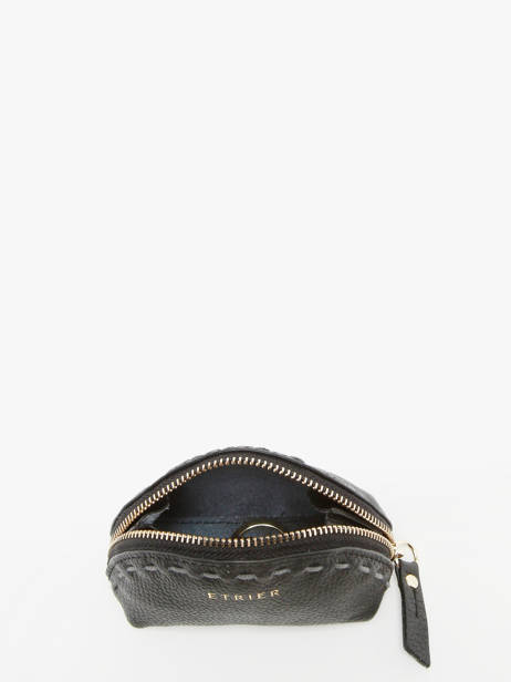 Coin Purse Tradition Leather Etrier Black tradition EHER92 other view 1