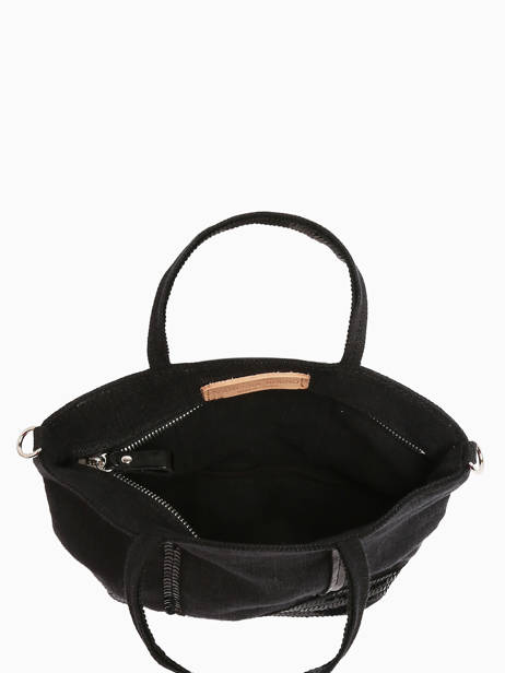 Sac Bandoulière Baby Cabas Lin Paillettes Vanessa bruno Noir cabas lin 31V40410 vue secondaire 3