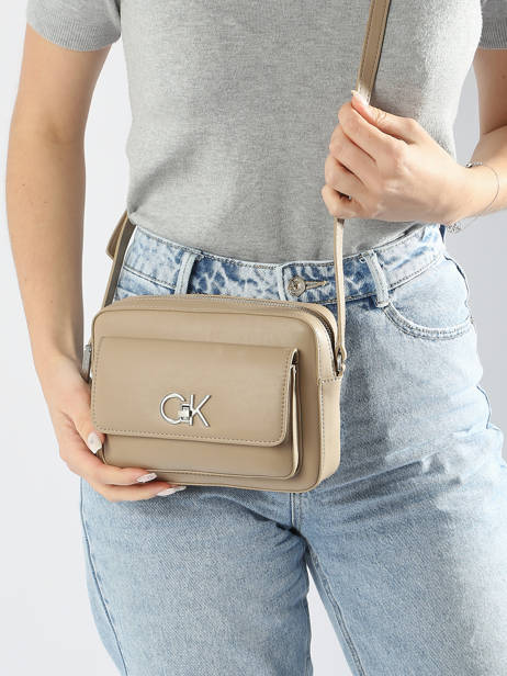 Crossbody Bag Re-lock Recycled Polyester Calvin klein jeans Beige re-lock K611083 other view 1