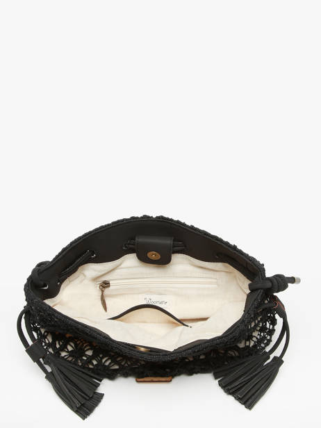 Braided Jute Tanaisie Crossbody Bag Woomen Black tanaisie WTAN07 other view 3