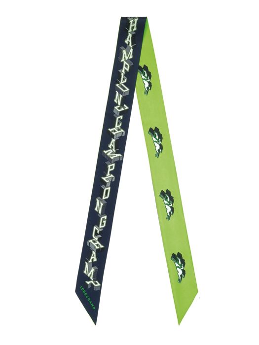 Longchamp Soie unie Scarves Green