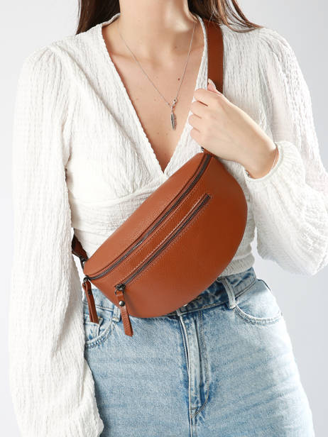 Leather Caviar Belt Bag Milano Brown caviar CA23111 other view 1