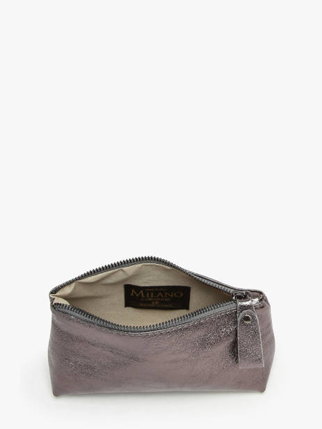 Trousse Zippée Nine Cuir Milano Gris nine NI22114N vue secondaire 1