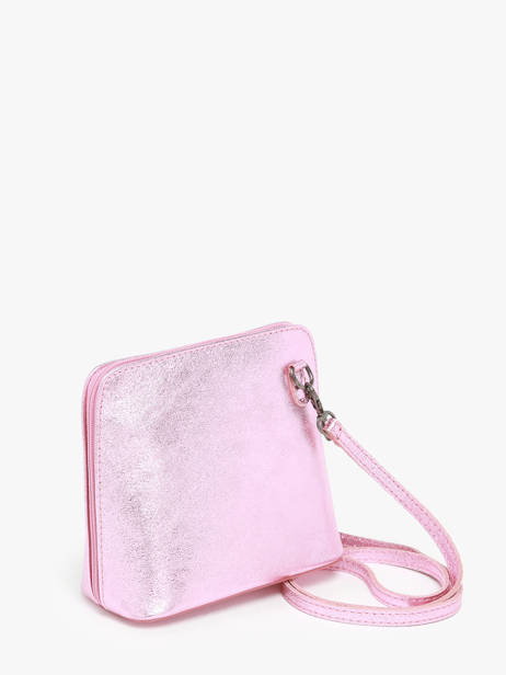 Sac Bandoulière Nine Cuir Milano Rose nine NI23117N vue secondaire 2