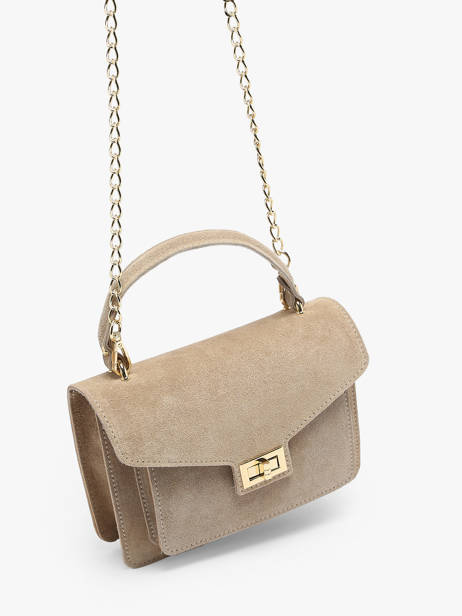 Sac à Main Velvet Cuir Milano Beige velvet VE21061G vue secondaire 2