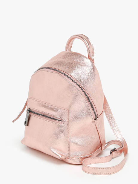 Sac à Dos Nine Cuir Milano Rose nine NI23066 vue secondaire 2