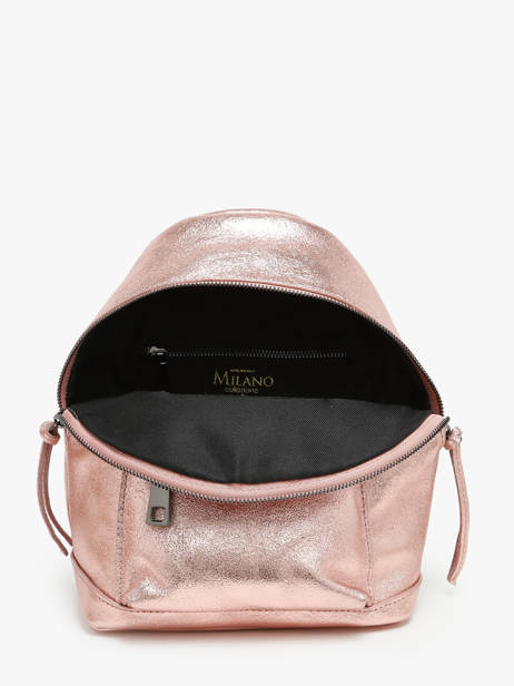 Sac à Dos Nine Cuir Milano Rose nine NI23066 vue secondaire 3