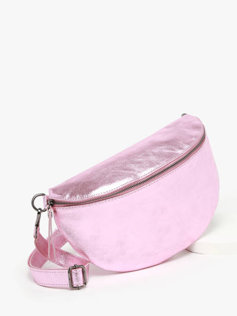 Sac Banane Nine Cuir Milano Rose nine NI21123 vue secondaire 2