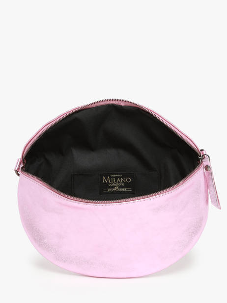 Sac Banane Nine Cuir Milano Rose nine NI21123 vue secondaire 3