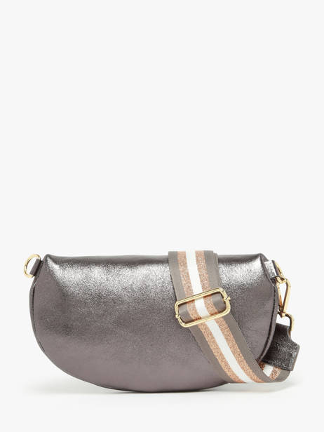 Sac Banane Nine Cuir Milano Gris nine NI24011 vue secondaire 4