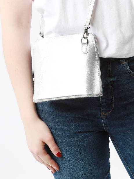 Leather Nine Crossbody Bag Milano Silver nine NI23117N other view 1