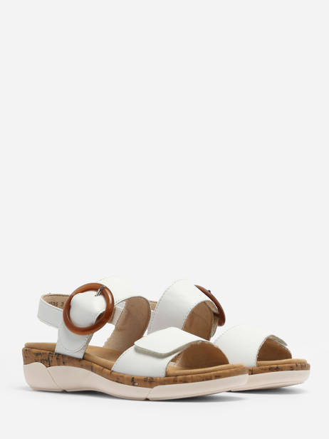 Sandals In Leather Remonte White women 80 other view 3