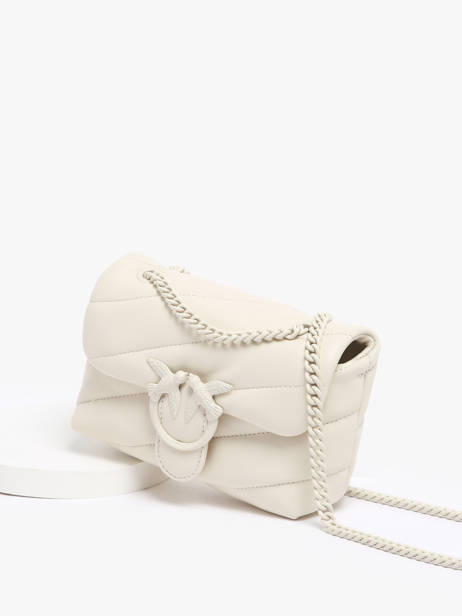 Sac Bandoulière Love Bag Puff Cuir Pinko Blanc love bag puff A1JO vue secondaire 2