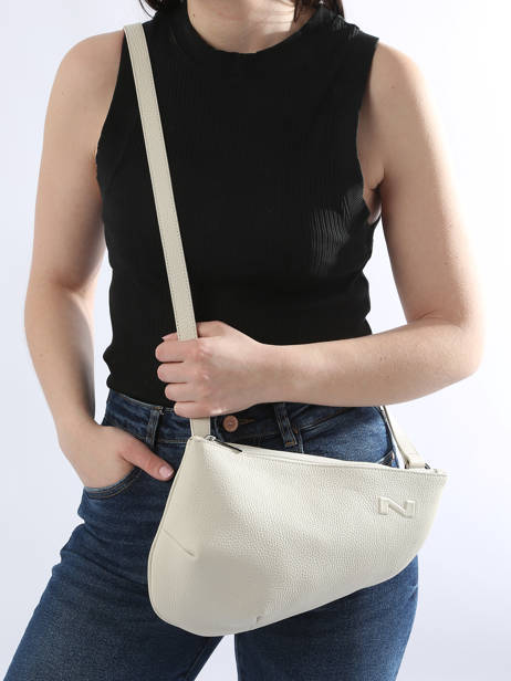 Leather Crossbody Bag Large City Perle Nathan baume White n city 1 other view 1