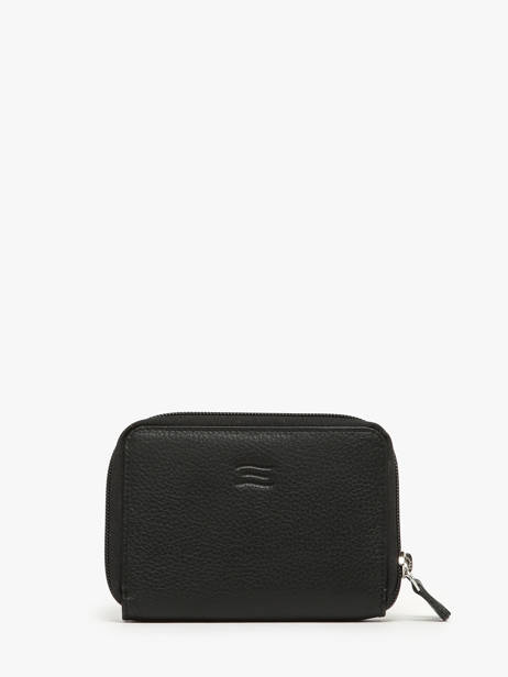Wallet Leather Crinkles Black caviar 15041