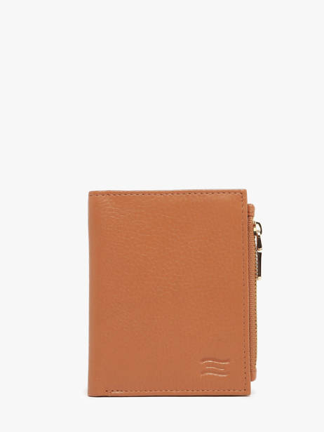 Leather Caviar Zip Wallet Crinkles Brown caviar 14269