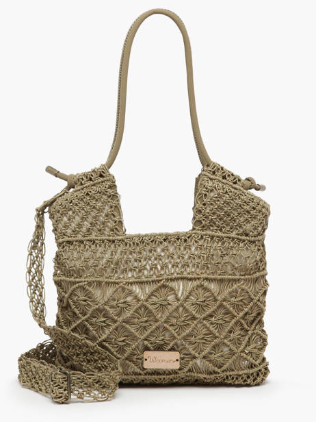 Braided Jute Tanaisie Shoulder Bag Woomen Green tanaisie WTAN09