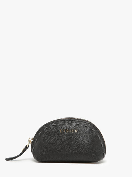 Coin Purse Tradition Leather Etrier Black tradition EHER92
