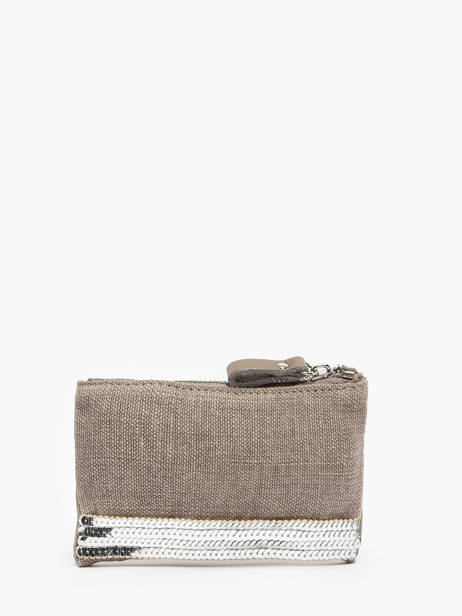 Coin Purse Le Cabas Linen Vanessa bruno Gray cabas lin 31V42017