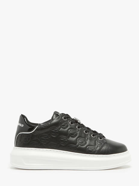 Sneakers Kapri Embossed En Cuir Karl lagerfeld Noir women KL62523F