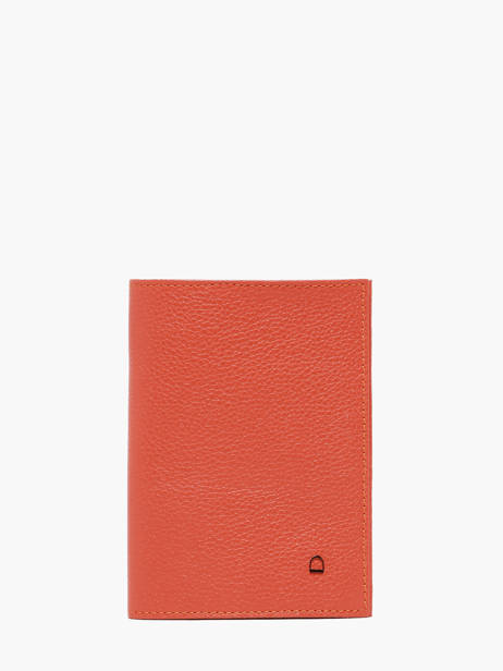 Passport Holder Madras Leather Etrier Orange madras EMAD025