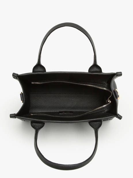 Small Leather Jour Tote Bag Lancel Black jour A12995 other view 3