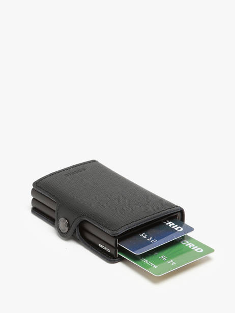 Porte-cartes Twin Wallet Crisp Cuir Secrid Noir crisple TC vue secondaire 1