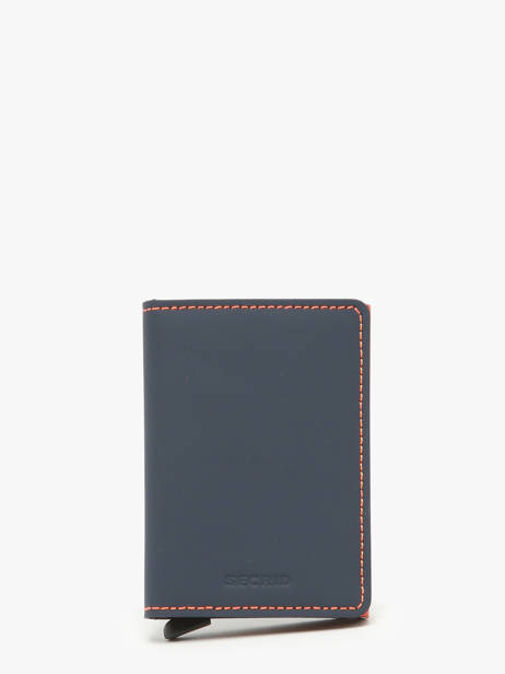 Card Holder Leather Secrid Blue matte SM