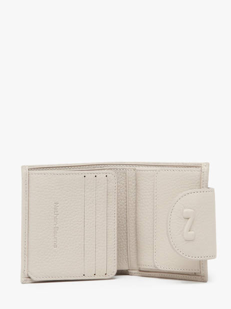 Portefeuille Trifold Cuir Nathan baume Beige original n 116N vue secondaire 2