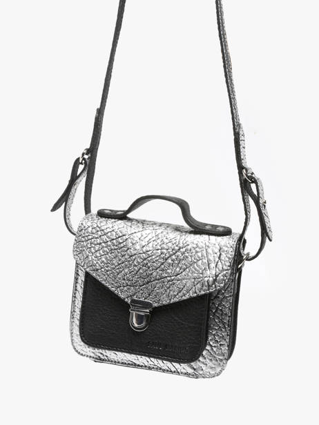 Sac Mademoiselle George Xs Argento Cuir Paul marius Noir argento GEORXARG vue secondaire 2