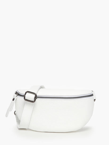 Sac Banane Caviar Cuir Milano Blanc caviar CA19091B