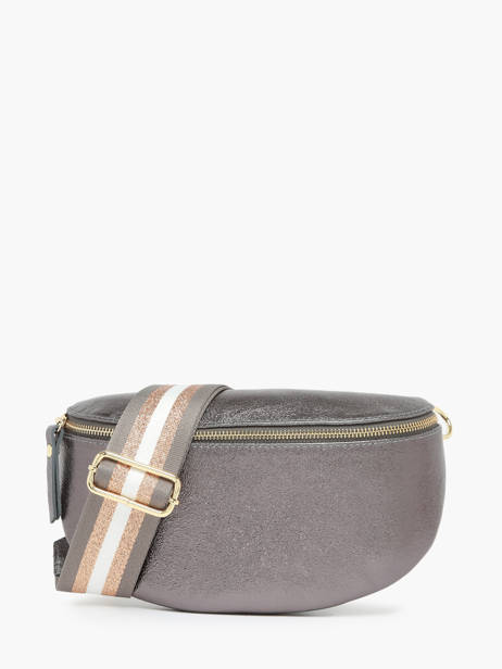 Sac Banane Nine Cuir Milano Gris nine NI24011